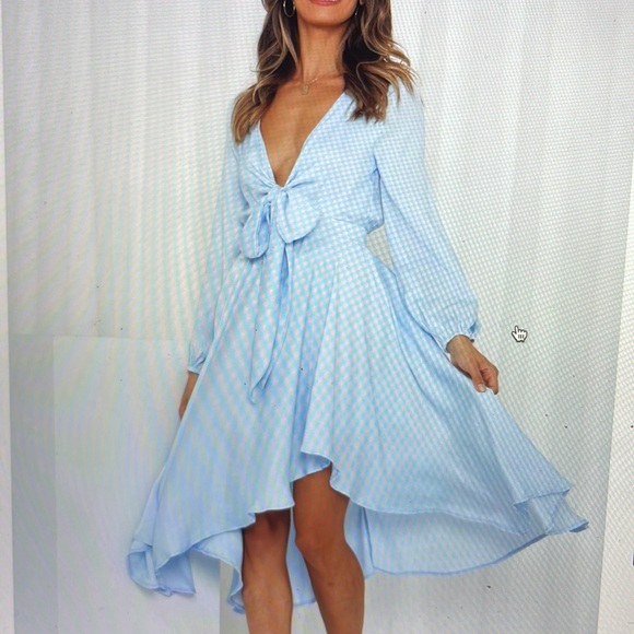 Hello Molly Talk fast midi dress in steel blue - Picture 1 of 6